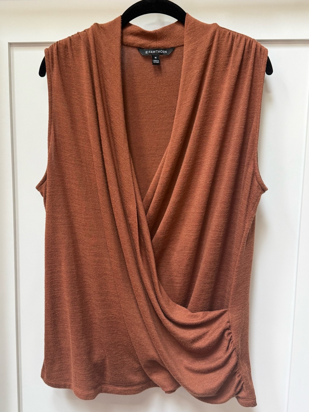 41 Hawthorn Benni Wrap Front Ruched Knit Top